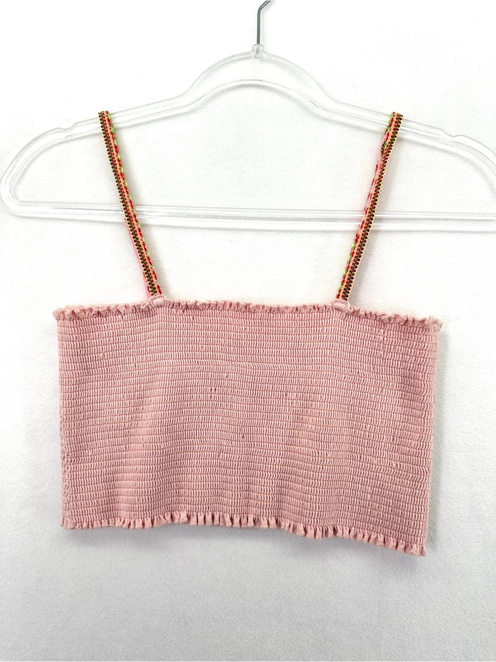 PITUSA Women's Smocked Tank Crop Top